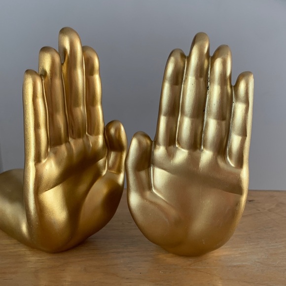 Gold Hand Bookends - Picture 4 of 5